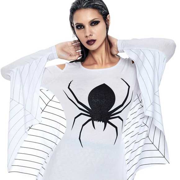New Womens Spider Web Halloween Costume Size M/L - Picture 1 of 8